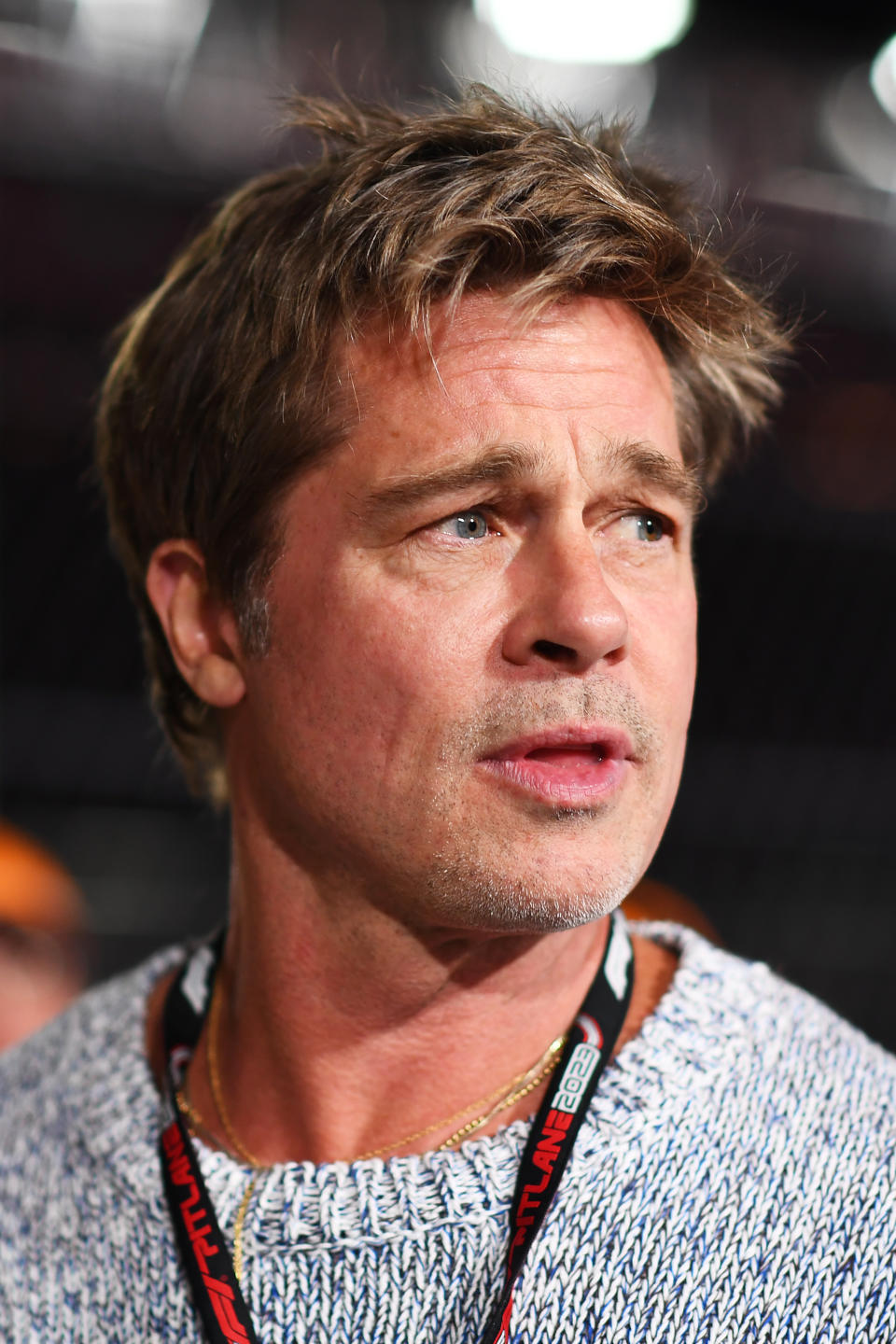 Closeup of Brad Pitt