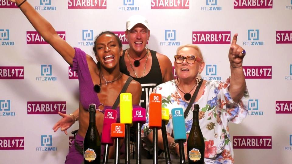 "Finaaale, oho!", jubelten Cecilia, Calvin und Lilo und gönnten sich eine kleine Feier. (Bild: RTLZWEI)