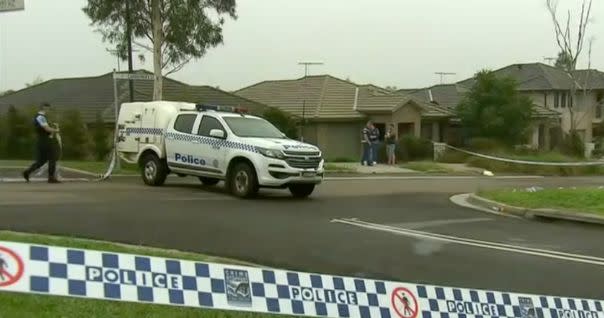 A woman's body has been found in a garage in Minto. Source: Nine News