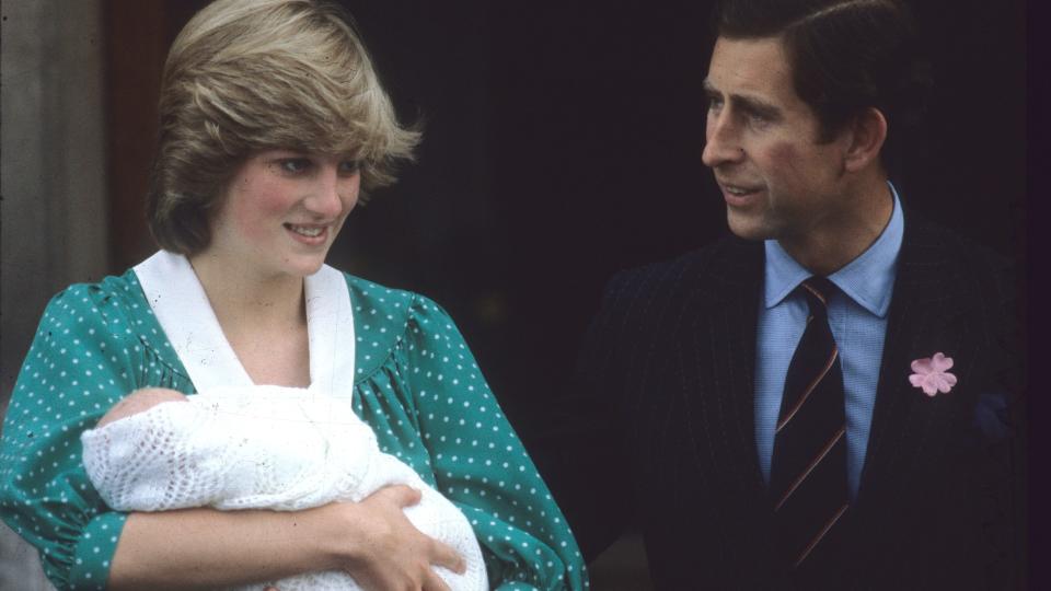 Prince Charles and Diana with William