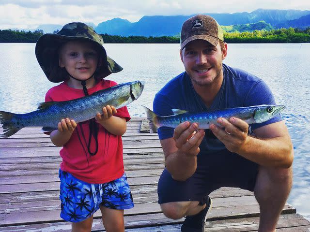 Chris Pratt Instagram Chris Pratt and his son Jack