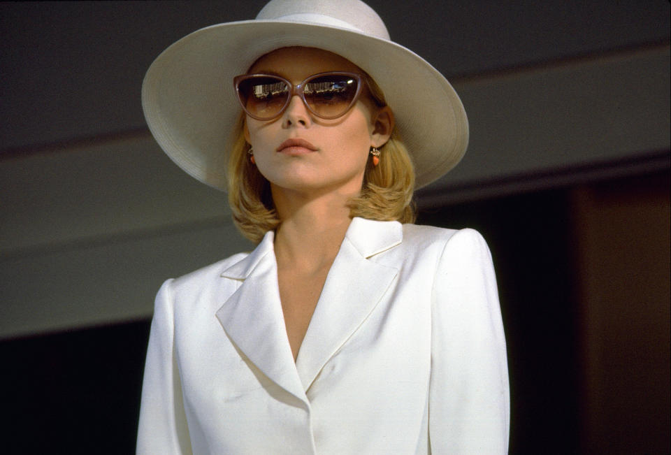 SCARFACE, Michelle Pfeiffer, 1983, (c) Universal/courtesy Everett Collection, mob wife aesthetic, tiktok trend