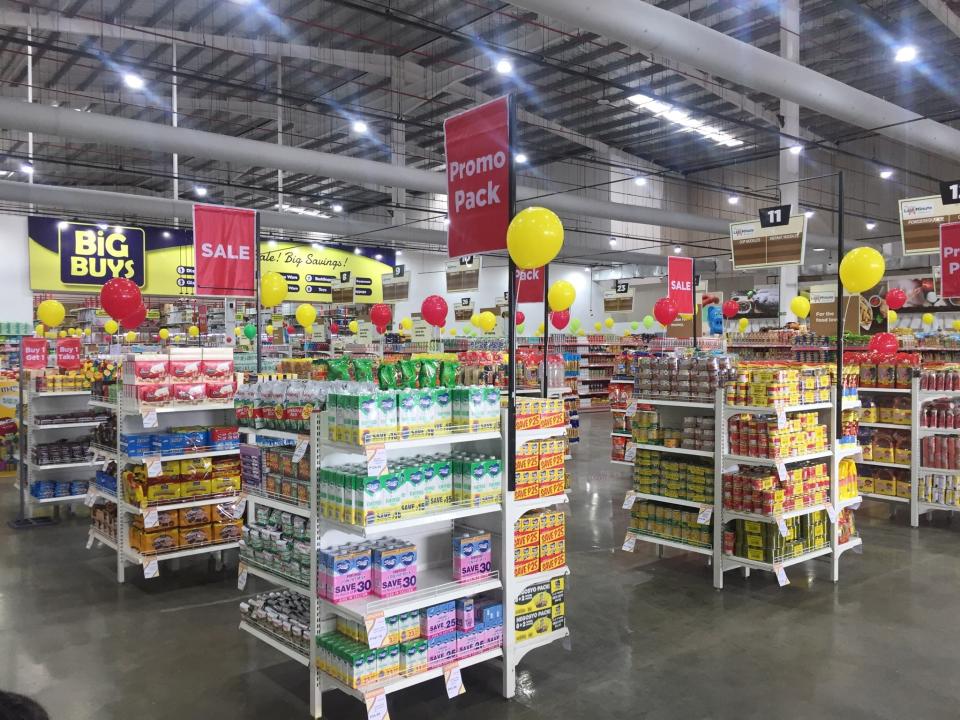 The food section of Builders Warehouse is pictured.