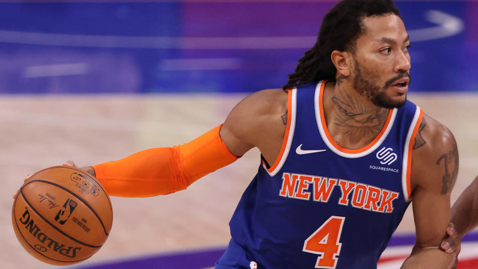 New York Knicks point guard Derrick Rose says he felt the full effects of the coronavirus after contracting it several weeks ago. (Photo by Gregory Shamus/Getty Images)