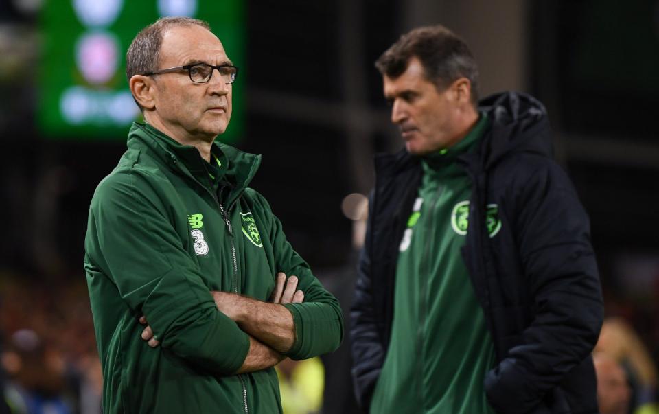 Martin O'Neill and Roy Keane look crestfallen