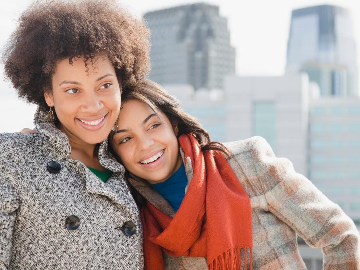 Queer couple in the winter