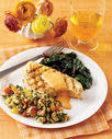 Grilled Swordfish with Red Pepper-Mustard Sauce