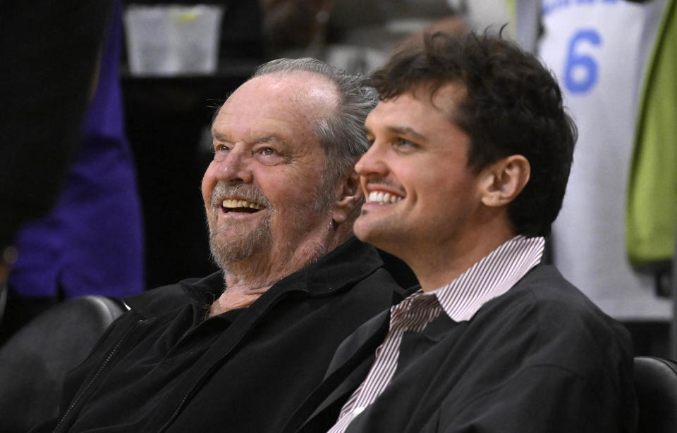 Actor Jack Nicholson and son Ray Nicholson (MediaNews Group via Getty Images)