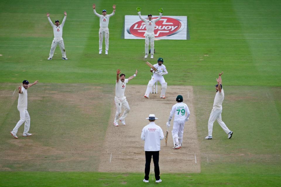 Anderson did claim wicket number 599. (POOL/AFP via Getty Images)