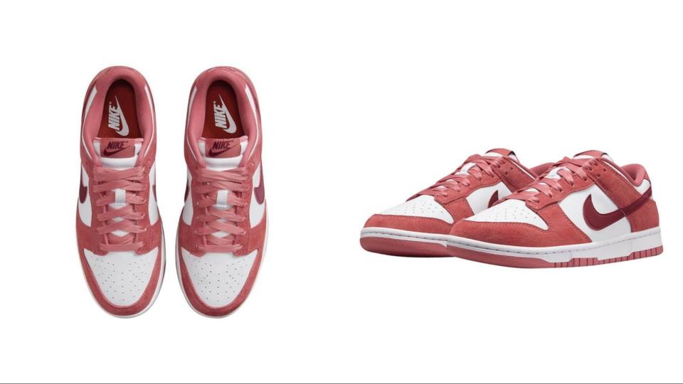 Nike Dunk Low VDAY限定版，質感紅色系可愛又討喜。（圖片來源：NIKE提供）