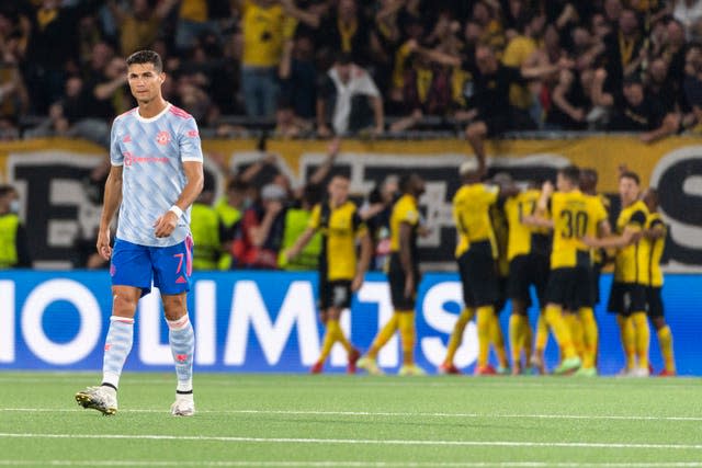 Young Boys celebrate a goal