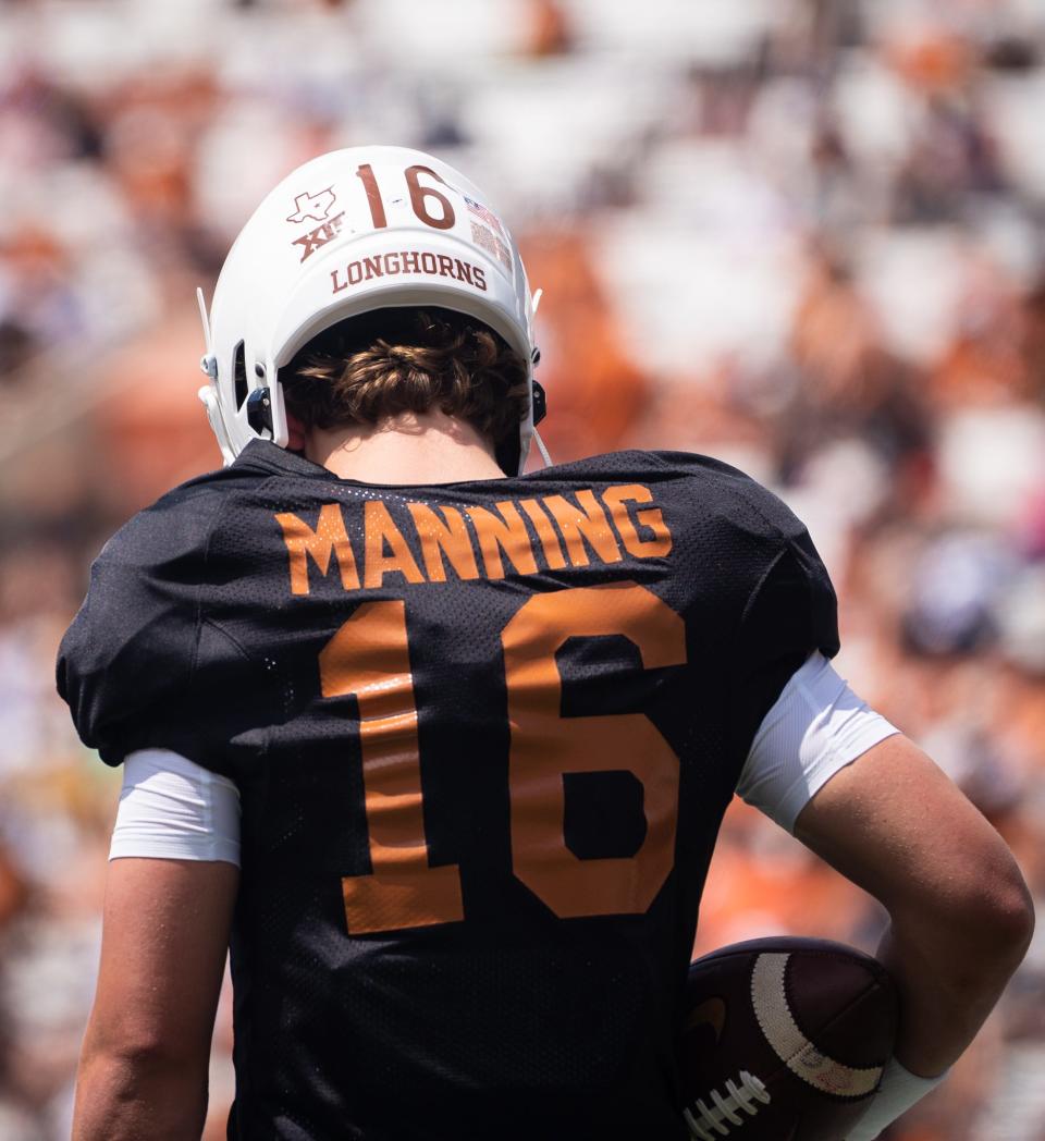 Heralded five-star freshman quarterback Arch Manning won't accept any NIL deals until he's the Longhorns' starter, head coach Steve Sarkisian said Wednesday. "I think the family is very reasonable and understanding that this is a process of development," he said. "I think they also understand that when it's your time to play, you want to play great."