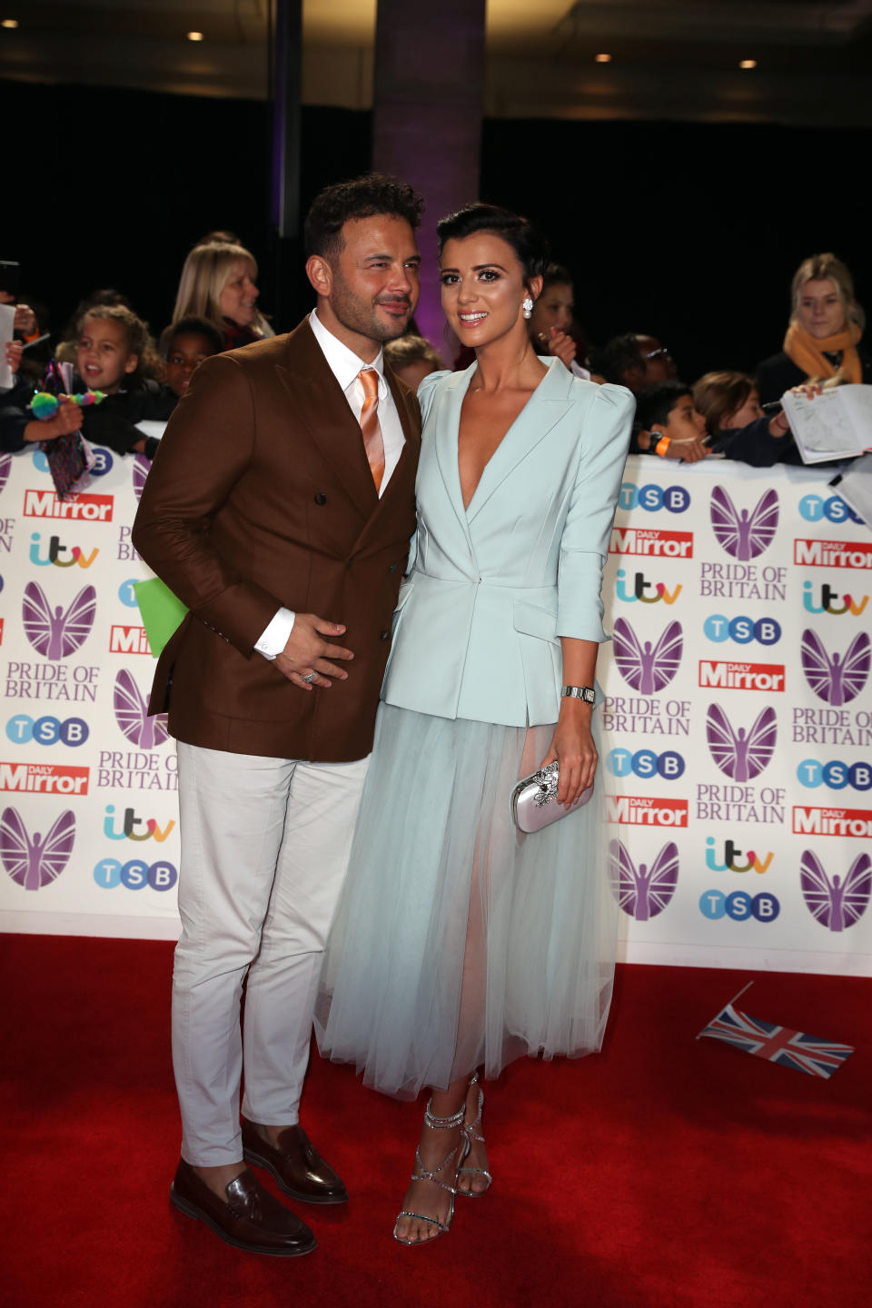 Ryan Thomas and Lucy Mecklenburgh during the Pride Of Britain Awards 2018, in partnership with TSB, honouring the nation's unsung heroes and recognising the amazing achievements of ordinary people, held at the Grosvenor House Hotel, London. (Photo by Steve Parsons/PA Images via Getty Images)