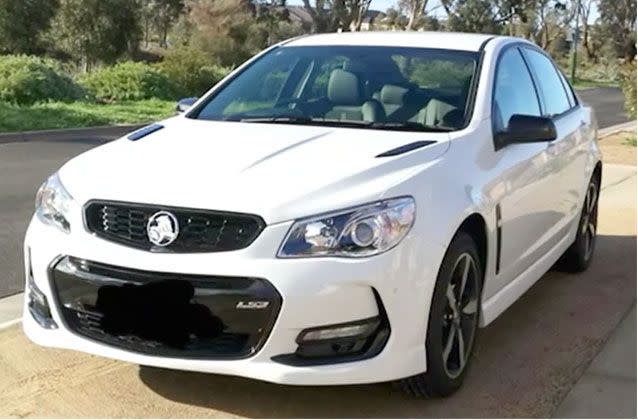 The victim's new Holden Commodore was stolen and allegedly later involved in a pursuit in Broadmeadows. Picture: Supplied