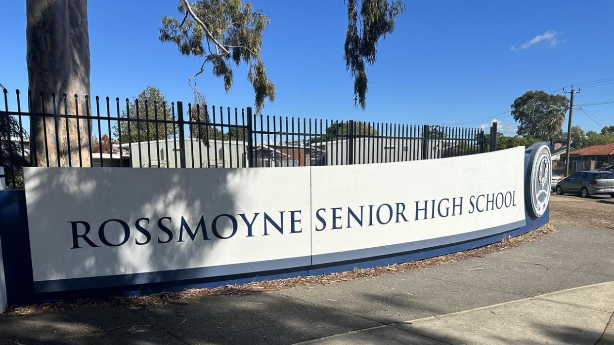 Rossmoyne Senior High School has been threatened online. Picture: NCA NewsWire / Emma Kirk