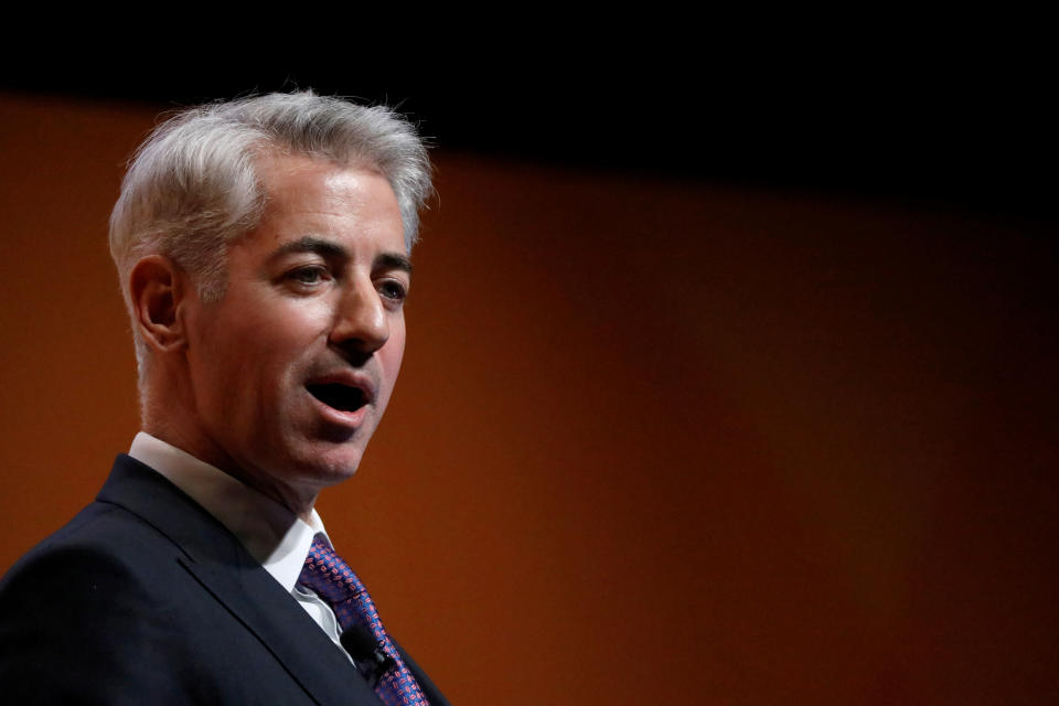 William ‘Bill’ Ackman, CEO and portfolio manager of Pershing Square Capital Management, speaks during the Sohn Investment Conference in New York City, U.S., May 8, 2017. REUTERS/Brendan McDermid