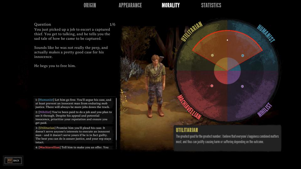 A morality compass and a questionnaire