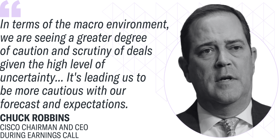 In terms of the macro environment, we are seeing a greater degree of caution and scrutiny of deals given the high level of uncertainty... It's leading us to be more cautious with our forecast and expectations.