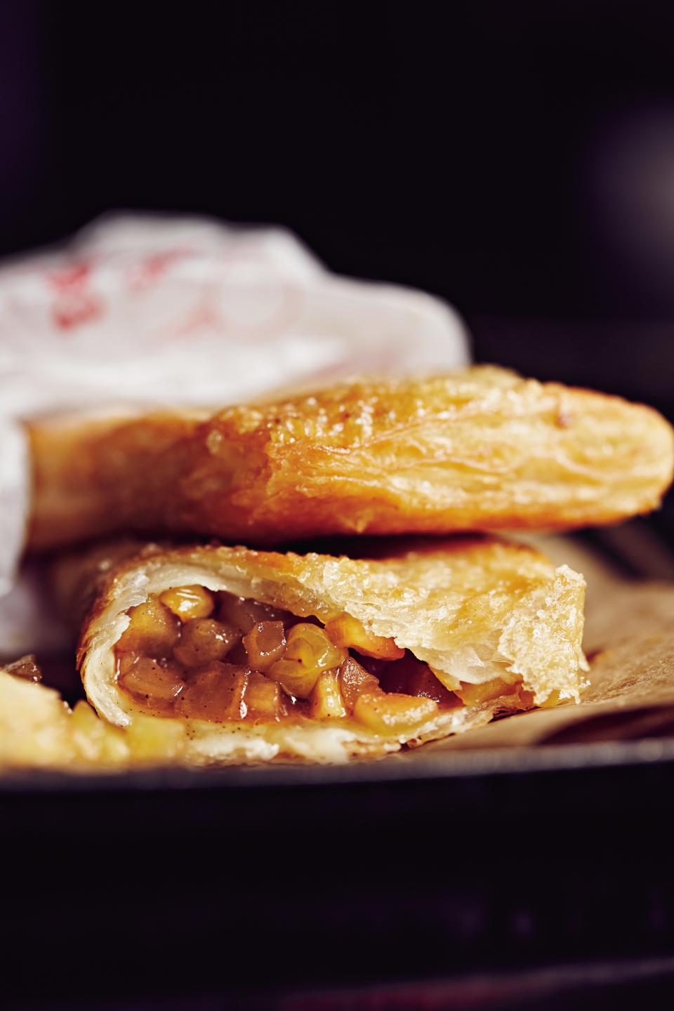 With some store-bought roti paratha and a pot of hot oil, Talde re-creates McDonald's classic deep-fried apple pie.