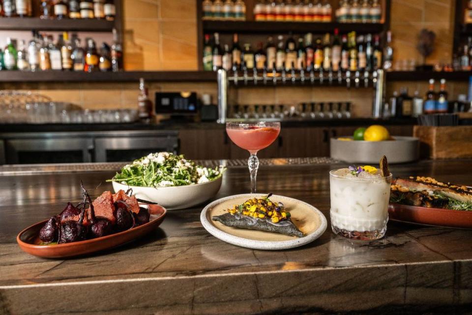 A variety of dishes offered at Cantina Pedregal sit on the bar on Tuesday in Folsom.