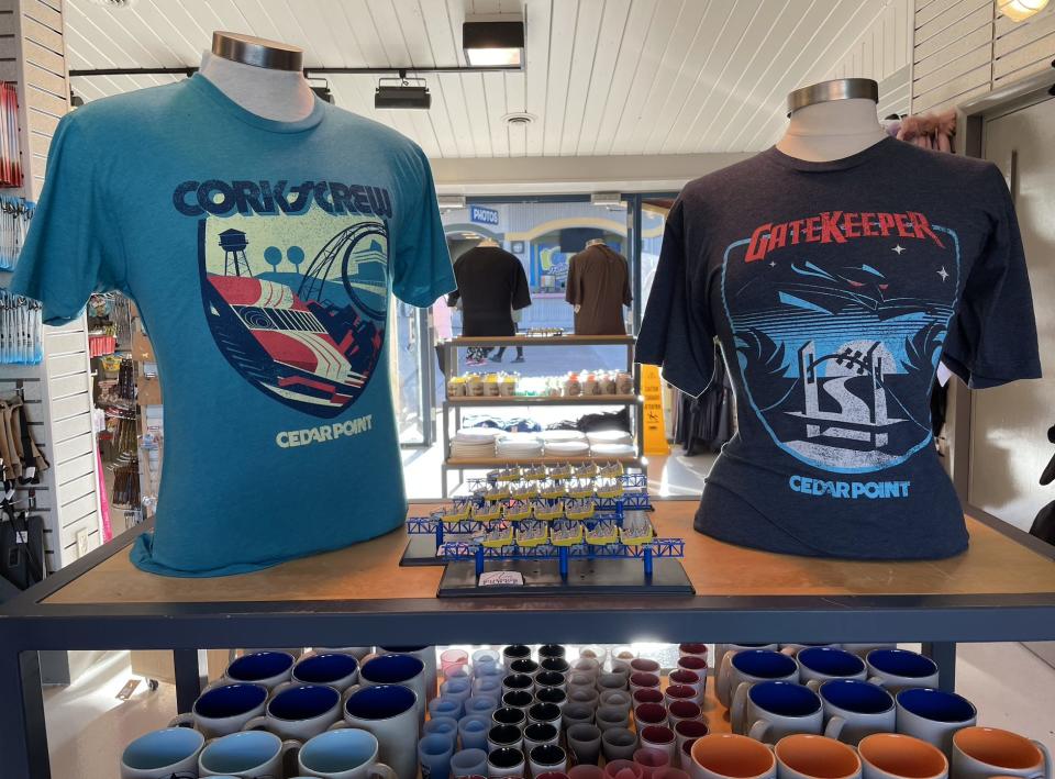 vintage coaster merchandise at Cedar Point.