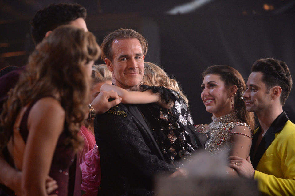 James Van Der Beek with his partner Emma Slater (right) on "Dancing with the Stars." (Photo: Eric McCandless via Getty Images)