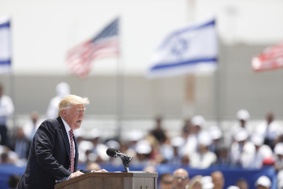 President Trump speaks in Israel