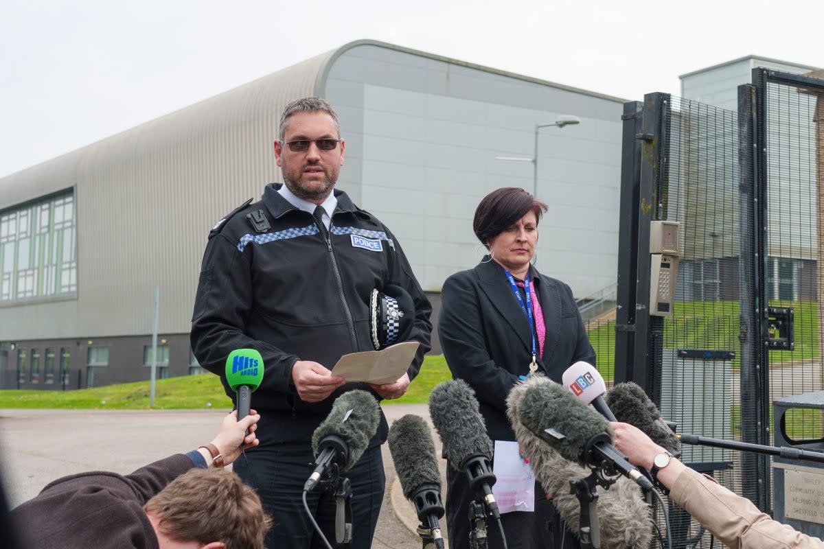 The teenager was detained following an incident at Birley Academy on Wednesday morning, South Yorkshire Police said. (Dominic Lipinski/PA Wire)