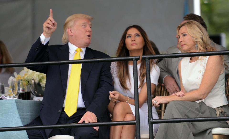 Katherine Kaneb and Mark Bellissimo had many famous friends and acquaintances during their marriage. On Jan. 5, 2014, they shared a box with Donald and Melania Trump at the Trump Invitational equestrian event in Wellington, of which they were co-chairs.