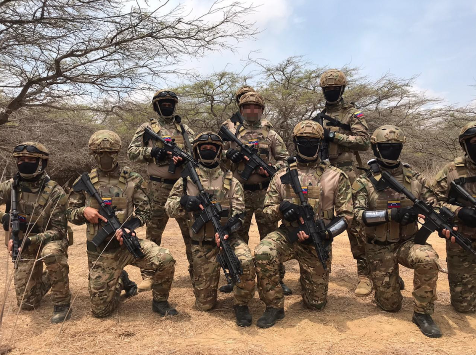 A photo of a squad of insurgents who trained for Operation Gideon.