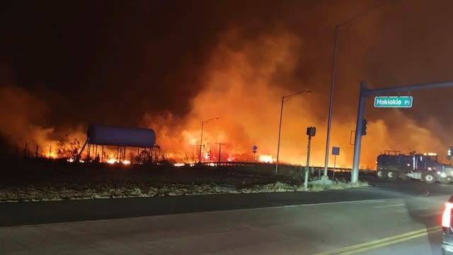 Wildfire on the Hawaiian island of Maui