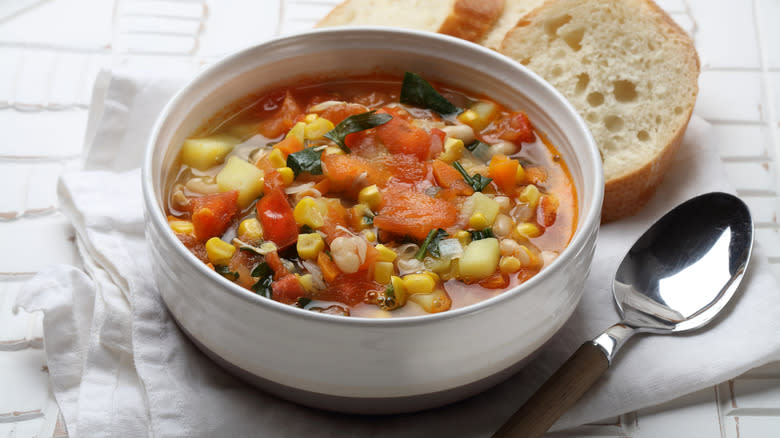 bowl of vegetable soup