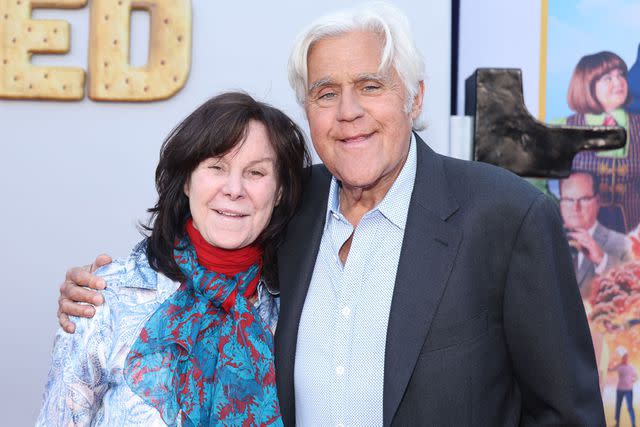<p>Amy Sussman/Getty</p> Jay Leno and Mavis Leno attend the Los Angeles premiere of Netflix's "UNFROSTED"