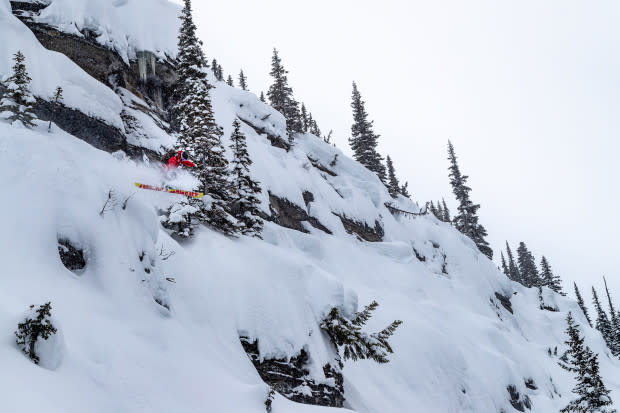 Carston Oliver found his happy place amongst the wonky cliff zones below the lodge.<p>Photo: Mary McIntyre</p>