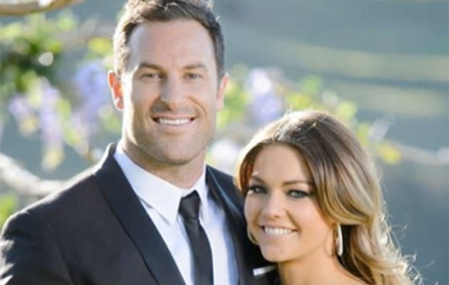 Sam and The Bachelorette winner Sasha. Photo: Channel Ten.