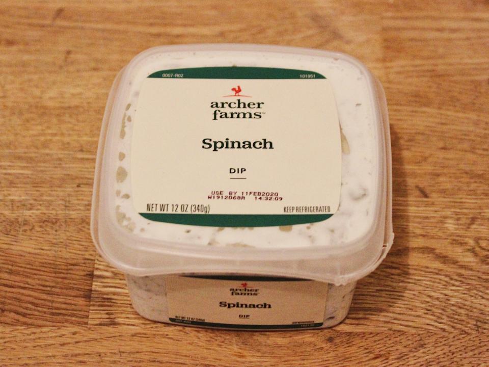 target spinach dip