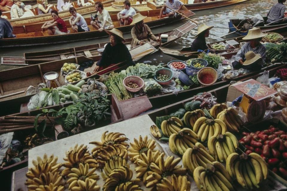 Bananas at a market in Thailand.