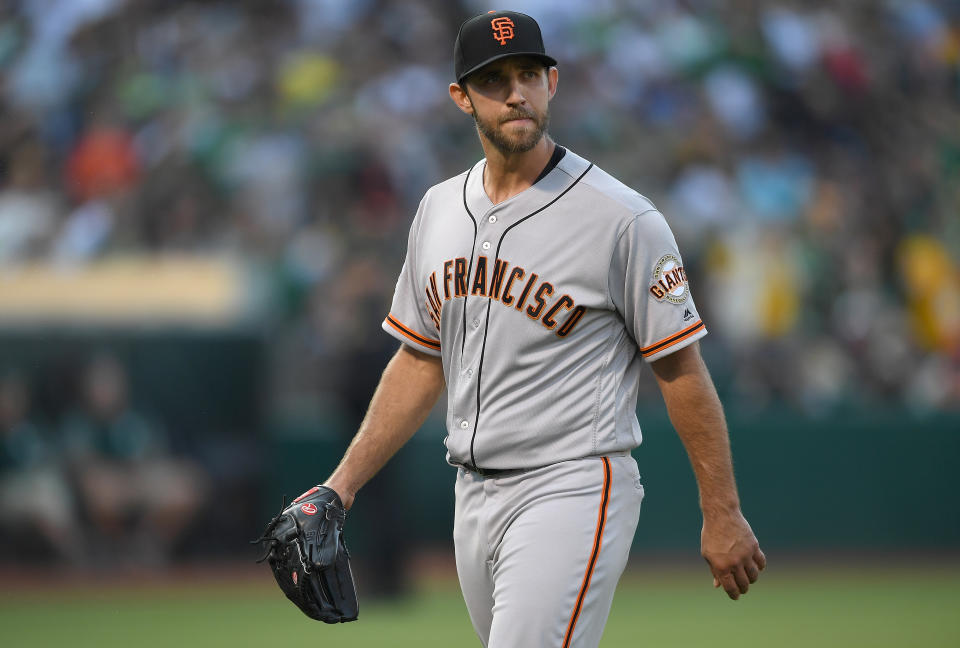 Madison Bumgarner probably doesn’t have much to worry about for now. (Photo by Thearon W. Henderson/Getty Images)