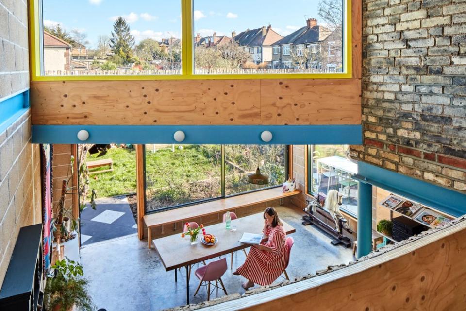 The rear and unattached side of the house (the old garage and what is the end of the terrace) was wrapped in the extension to better insulate the property (Juliet Murphy)