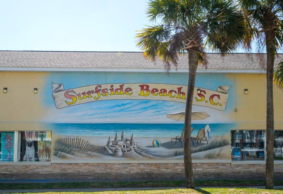 Mural on the wall of a beach wear store in Surfside Beach, S.C. March 07, 2022.