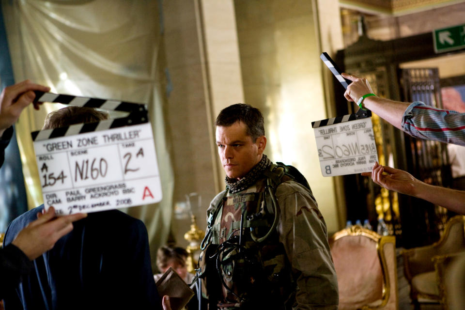 Matt Damon on the set of "Green Zone."