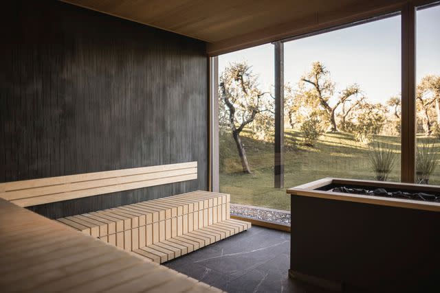 <p>Alex Moling/COURTESY OF Cape of Senses</p> The Senses Spa sauna at the Cape of Senses