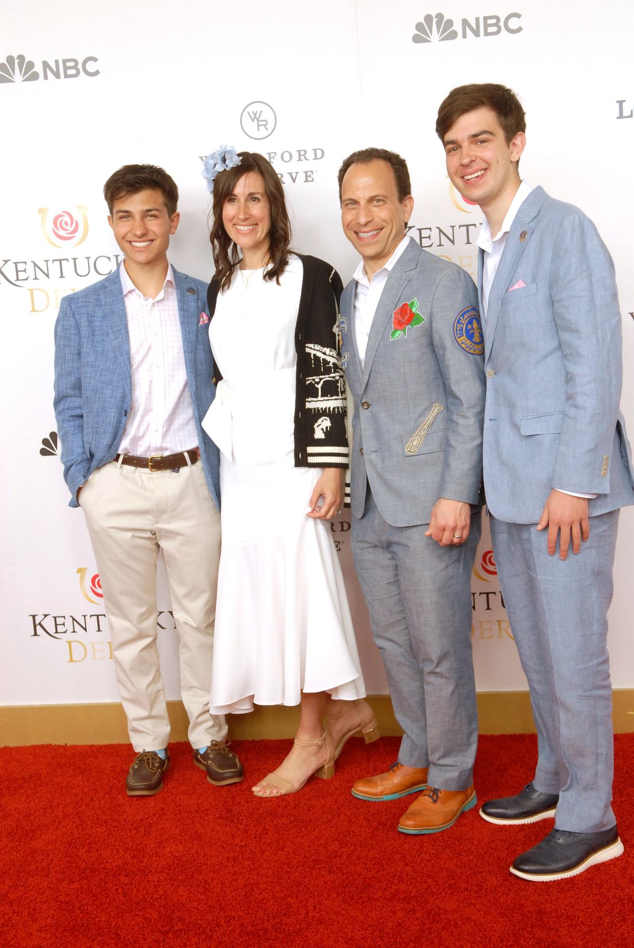 Louisville Mayor Craig Greenberg and his family at the Kentucky Derby red carpet.  May 06, 2023 