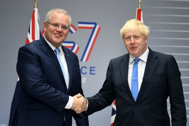 Scott Morrison and Boris Johnson