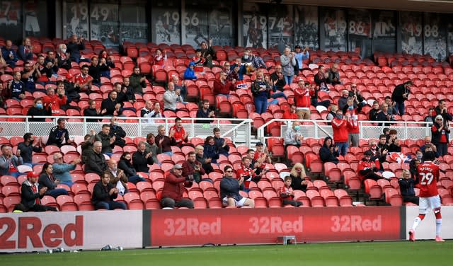 Pilot events, in which attendances have been capped at 1,000, have been held recently (Owen Humphreys/PA)