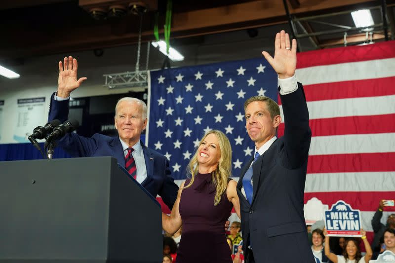 U.S. President Biden travels to San Diego to campaign for U.S. Rep. Mike Levin