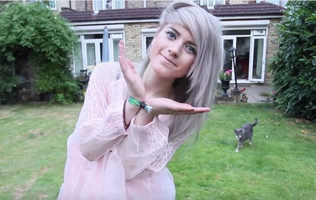 Fans claimed Marina Joyce looked unusually dazed and sported bruises in a video she posted in July. Photo: Facebook/iRaindropsx