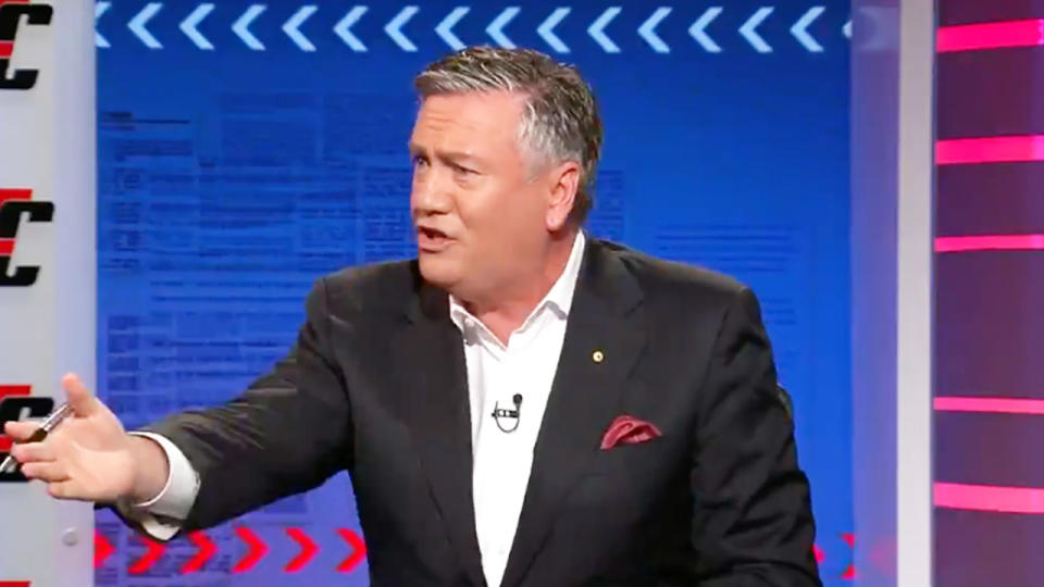 Eddie McGuire (pictured) reacting live on air to a question.