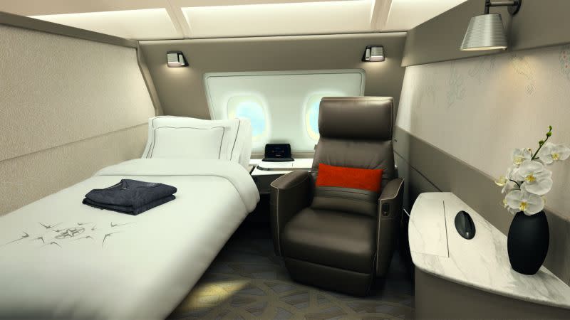 Singapore Airlines rühmt sich mit den Suiten der neuen A380, darunter Doppel- und Einzelbetten [Foto: Singapore Airlines]