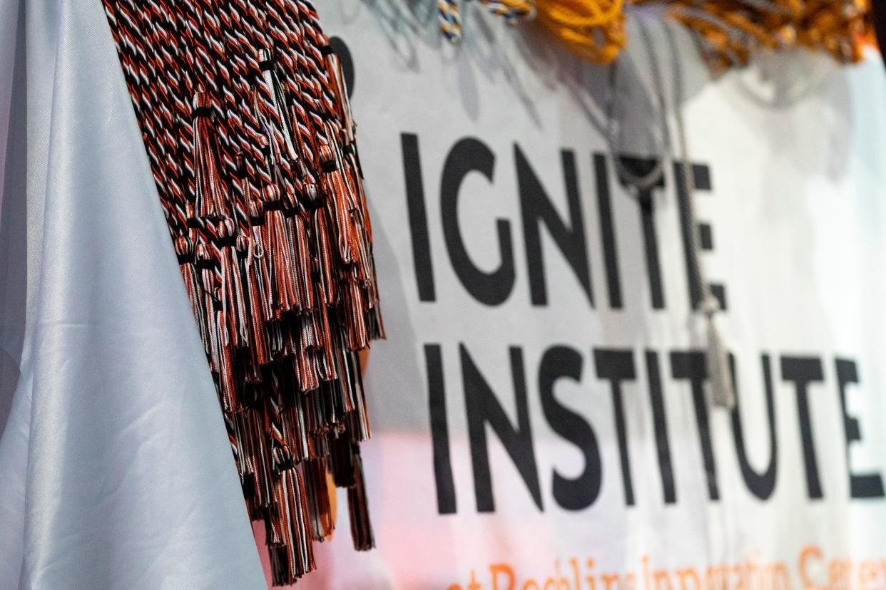 Over 70 high school graduates earned their associate’s degrees from the Ignite Institute in Erlanger on Monday, May 15, 2023. Students received their degrees in the areas of allied health, biomedical science, computer science, design, education and engineering. 